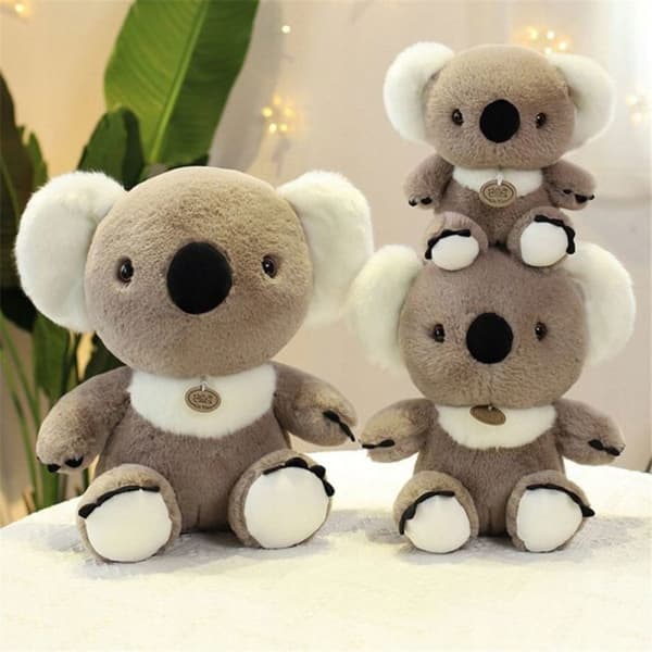 Peluche - LEANTOYS - Koala - 23 cm - Grå - Unisex Grå