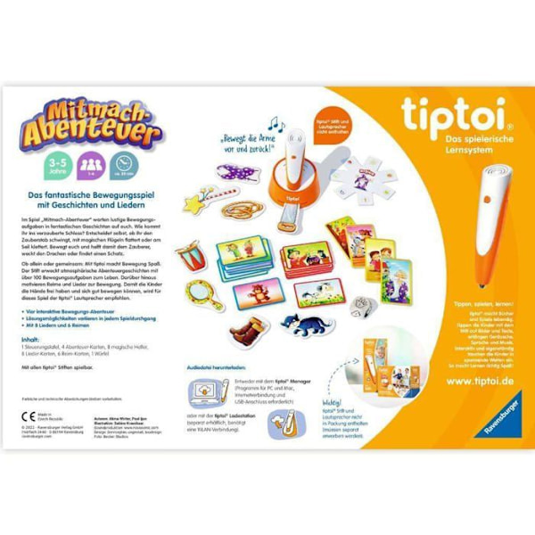 Brädspel - Ravensburger brädspel - 00130 - RAV tiptoi Active Mitmach-Abenteuer