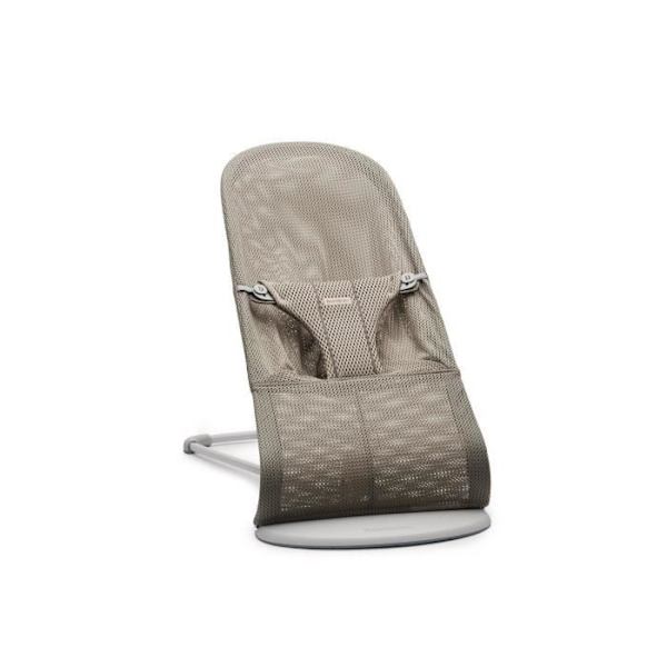 Bliss Solstol - BABYBJÖRN - Ljusgrå Ram - Mesh - Grå-beige - Fällbar - Skalbar - Baby Grå-beige