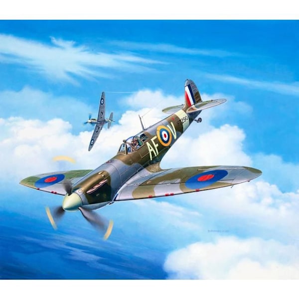 Modellflygplan: Spitfire Mk.IIa Matt antracitgrå, Matt gul, Matt US