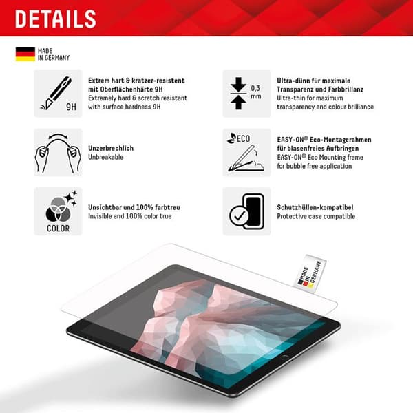 Fodral för surfplatta - DISPLEX - Galaxy Tab A9 Plus - Transparent - Premiumskal - Optimal skydd Transparent