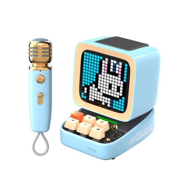 Bluetooth-högtalare - Divoom - Ditoo Mic - 15W - Karaoke - Pixelvisning Blå