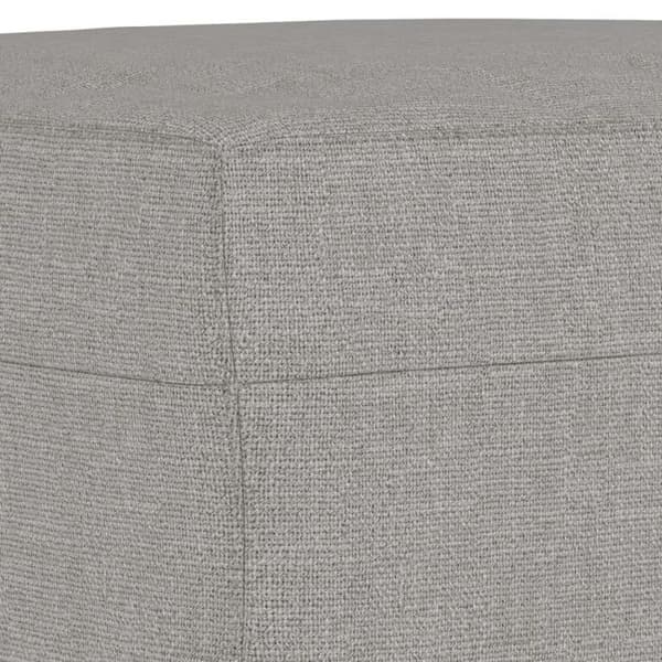 Bänk - Ljusgrå - 100x35x41 cm - 100% polyester - Samtida stil ljusgrått