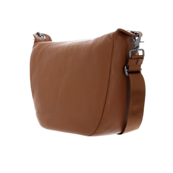 Axelväska med axelrem - MANDARINA DUCK - Mellow Leather Crossover - Äkta läder - Brun - 30x28x11 cm kastanj