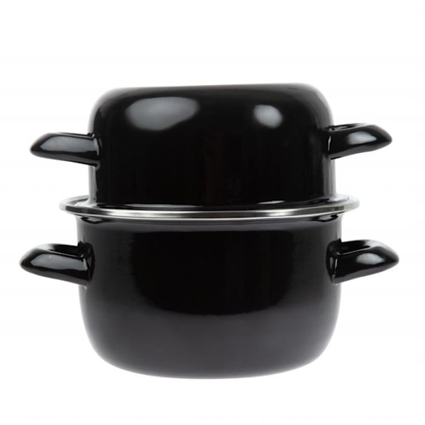 Emaljerad musselgryta Olympia 500g Svart