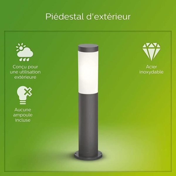 PHILIPS Utrecht utomhusterminal - Metall - LED - 1x20W - Grå - Modern - Design Grå