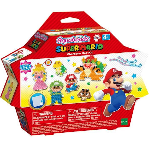 Super Mario-kit - AQUABEADS - Pärlor som fastnar i vatten Flerfärgad