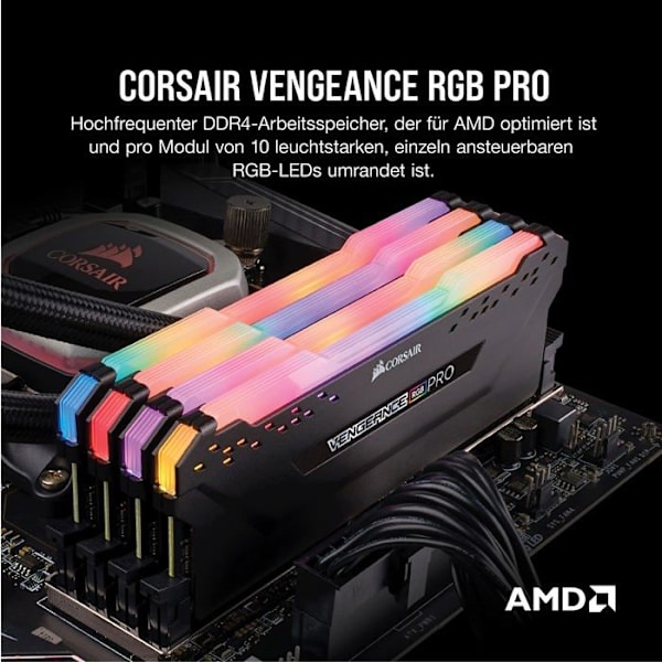 Corsair - Vengeance CMW64GX4M2D3600C18 - 64 GB 3600 MHz DDR4-minne - RGB