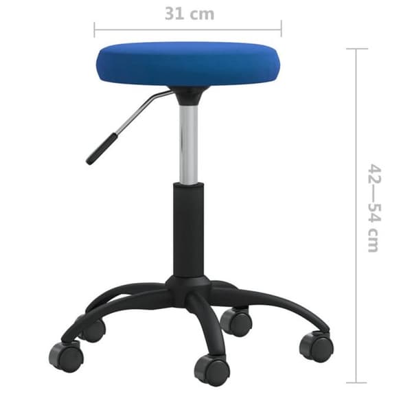 vidaXL Matstol Blå Sammet