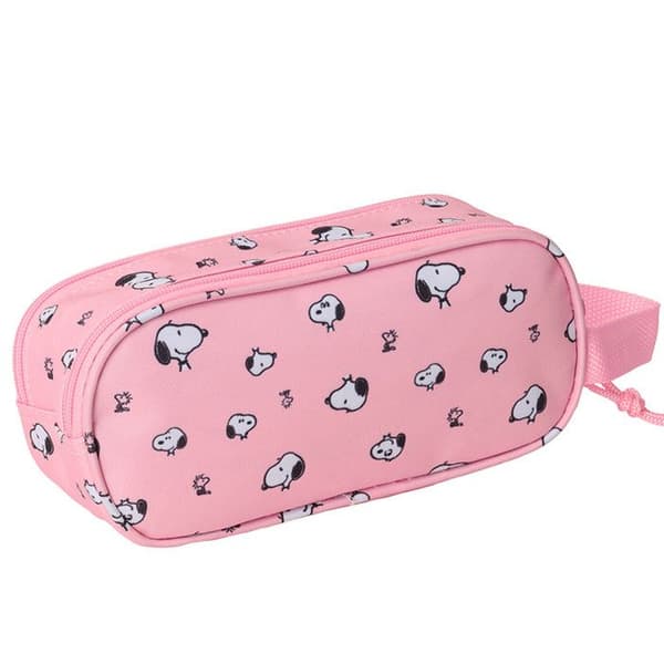 Trousse Snoopy Rosa 3D 21 CM - 2 cpt