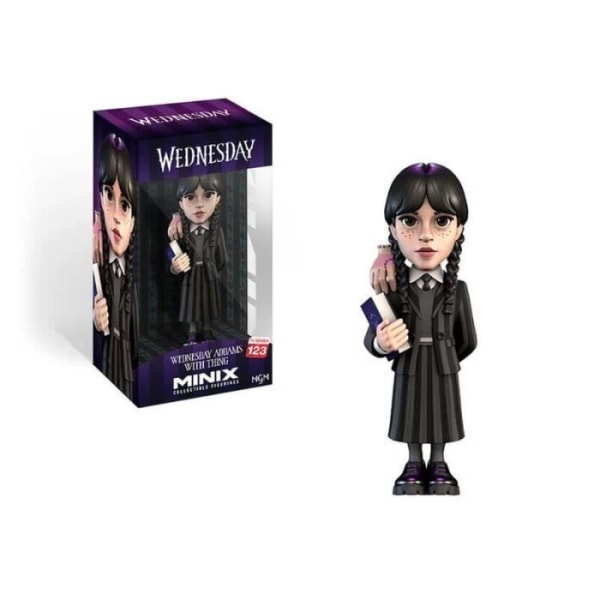 Minix Figur 12 Cm - Onsdag - Onsdag Addams With The Thing