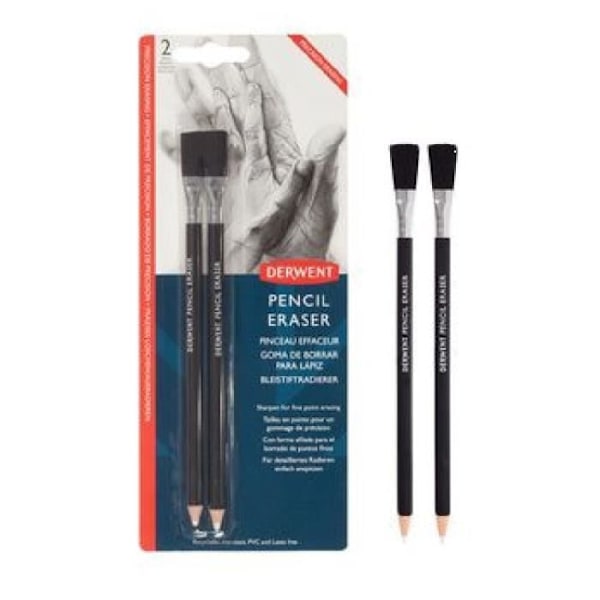 Derwent Precision Eraser Penna med borste (2 st)