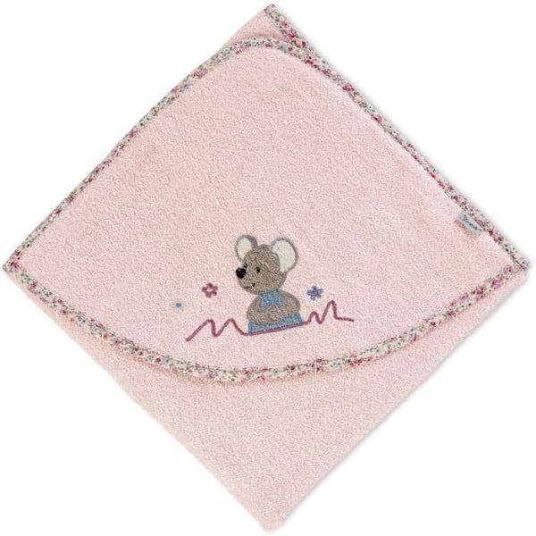 Mabel Mouse Bath Cape - Sterntaler - 80 x 80 cm - Rosa - Bomull