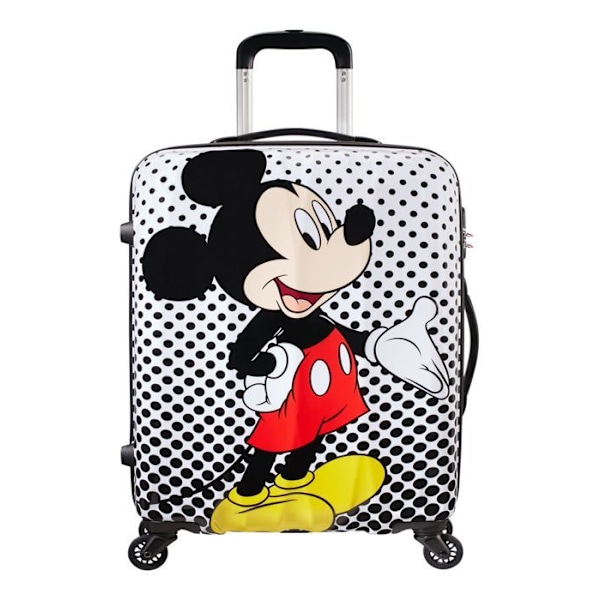 Resväska AMERICAN TOURISTER TSA DISNEY MICKEY MOUSE POLKA DOT 65 cm vit, svart, gul, röd