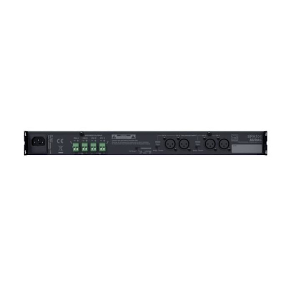 AUDAC EPA104 effektförstärkare - 4,0 kanaler - DHT 0,1 % - 90 dB - 100 W - 50 W