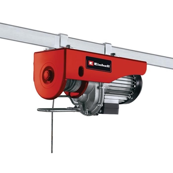 Einhell Elvins TC-EH 500 (1000 W, Metallkabel: 12 m / 4 mm, Max 500 kg, Termisk avbryter, Automatisk brom) Röd