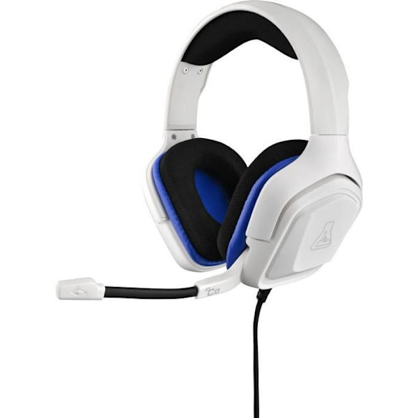 Spelheadset med kabel - The G-Lab - KORP COBALT - Mikrofon - PC/PS4/Xbox One - Vit VIT