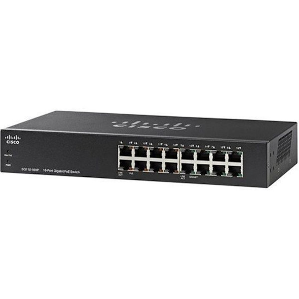 Cisco Small Business SG110-16HP - 16-portars switch Svart