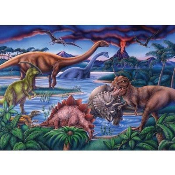 Djurpussel - RAVENSBURGER - Dinosauriernas tid - 35 bitar - Blå