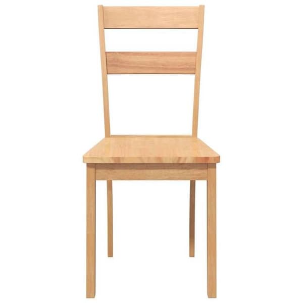 vidaXL Matstolar 2 st massivt gummiträ, middagsstol, stol, soffstol, matstolar, 4102383