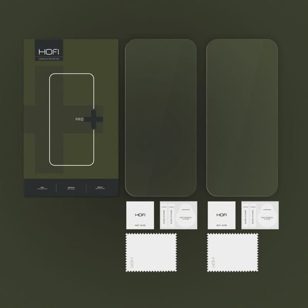 Hofi Härdat Glas Pro+ Pack Om 2 För Iphone 16 Pro Hög Transparens Genomskinlig