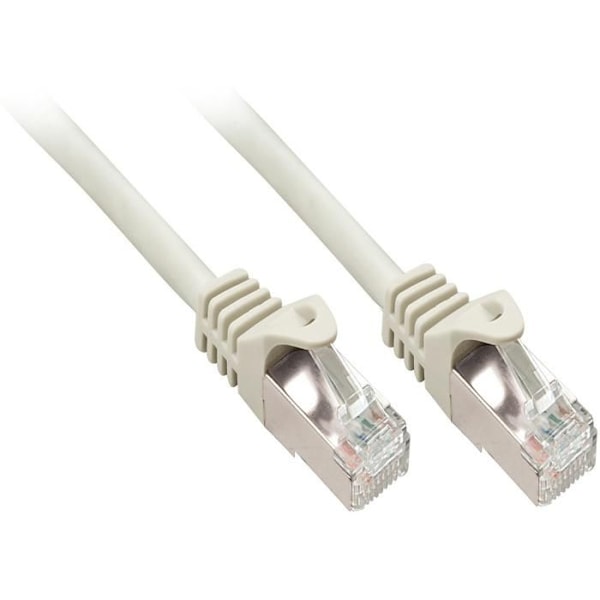 Lindy RJ-45(M) till RJ-45(M) Patch-sladd 5 m skärmad tvinnat par (F-UTP) CAT 5e gjuten, kroklös grå