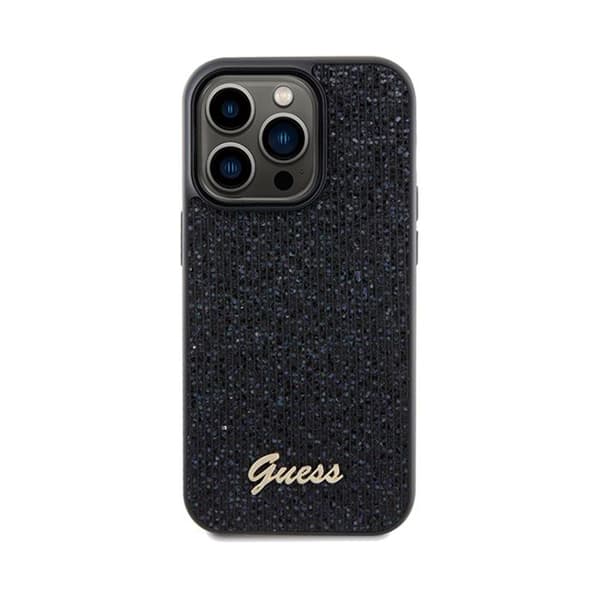 Guess Disco Metal Script - Fodral för iPhone 14 Pro (svart)