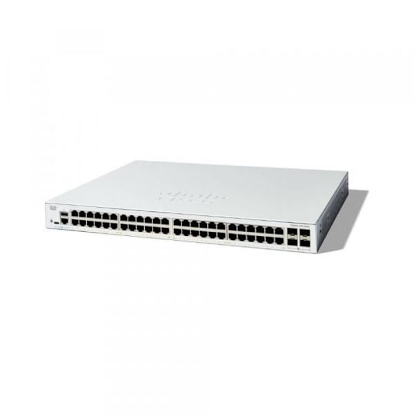 Switch - CISCO - Catalyst 1200-48T-4X - 48 portar 10/100/1000 + 4 portar 10G SFP+ - Intelligent - Rackmonterbar