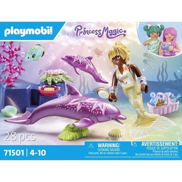 PLAYMOBIL 71501 Sjöjungfru med delfiner Flerfärgad