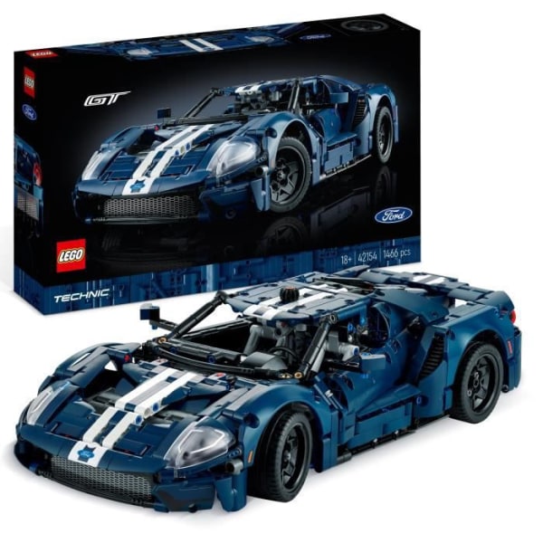 LEGO® Technic 42154 Ford GT 2022, modellbil för vuxna, skala 1:12, avancerad nivå