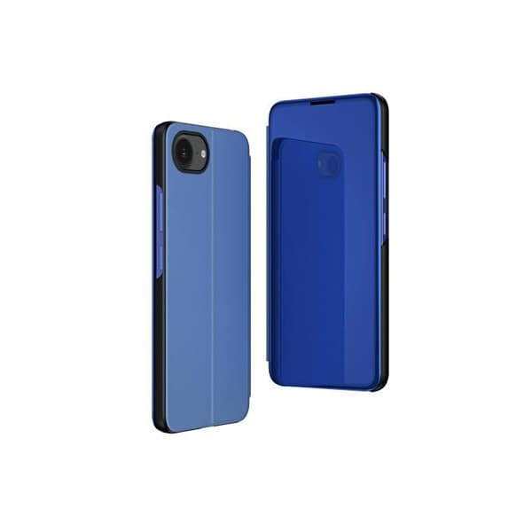 Fodral / Skal - HURTEL - iPhone 16e - Clear View - Transparent lock - Blå Blå