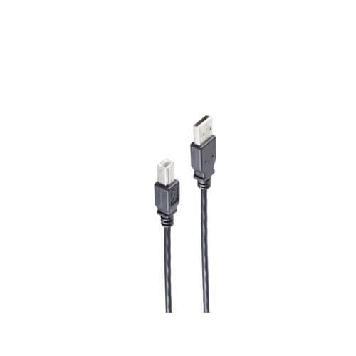 SHIVERPEAKS HIGH SPEED USB 2.0 MAN A-B USB 2.0 KABEL SVART 3M BS