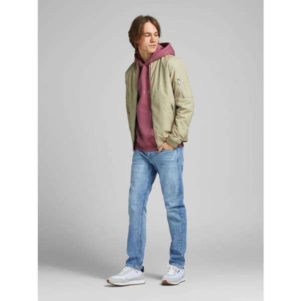 Mörkbeige bomberjacka för män Jack & Jones Rush – standardpassform, 100% polyester beige jag