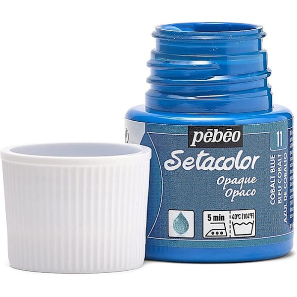 Textilfärg - Pébéo - Setacolor opak - Koboltblå N°11 - 45ml - Blandat Koboltblå nr 11