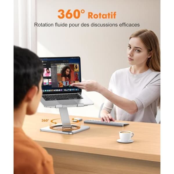 Bärbar datorstöd - GENERISK - EOIWUY - 360° rotation - Fällbar - Kompatibel med 10-16 tum