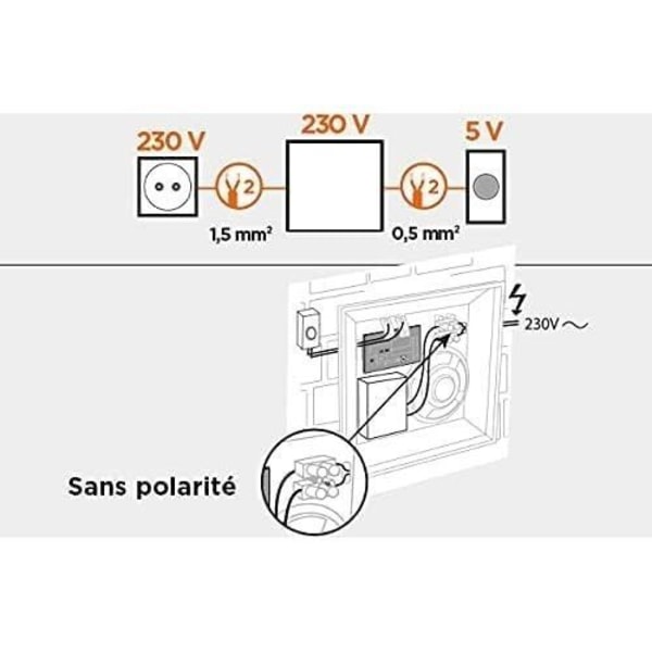 Trådkoppling Elektromekanisk - SCS Sentinel - ElektroBell ST99 - 8 Melodier - Transformator 230V Vit