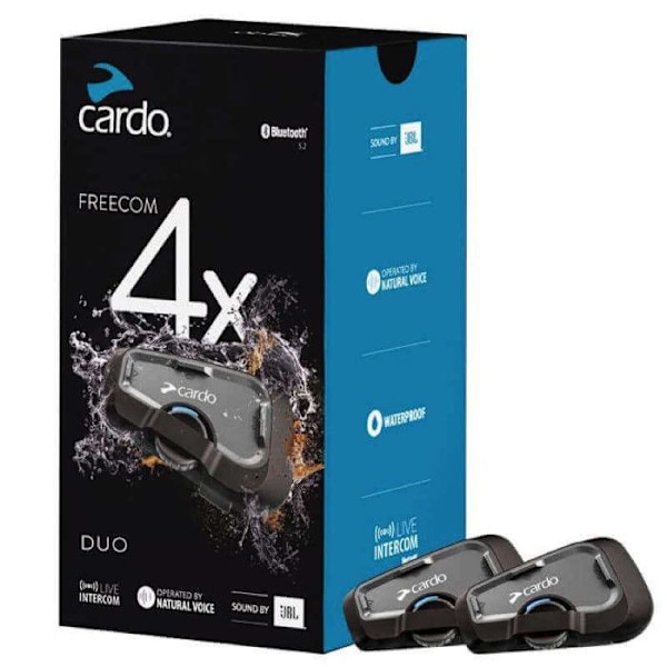 Cardo Freecom 4X Duo bluetooth motorcykel intercom - svart - TU CN