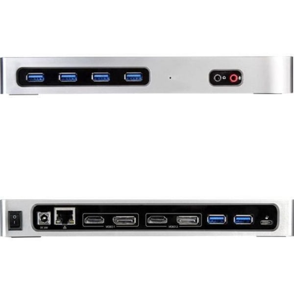 STARTECH.COM 4K Dual Display PC-dockningsstation - Dual HDMI, Dual DP eller HDMI och DP 60Hz - USB-C / USB 3
