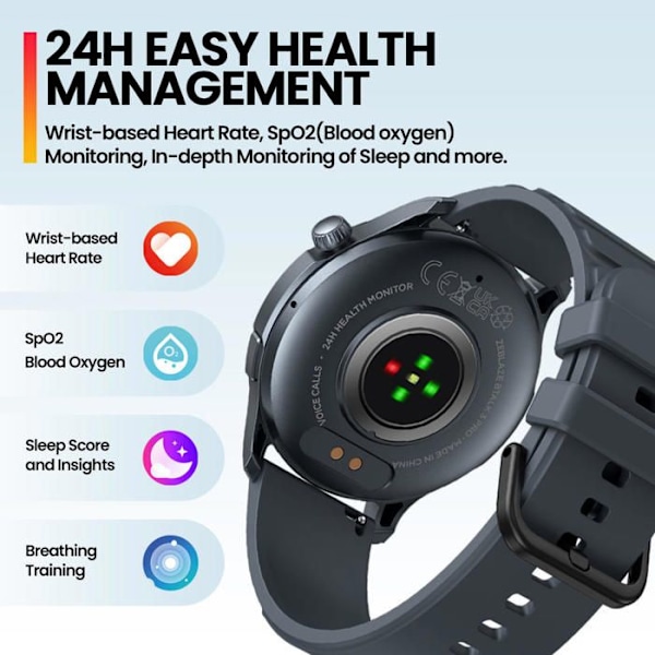 Zeblaze Btalk 3 Pro smartklocka 1,43 tum AMOLED Hi-Fi Bluetooth - Grå