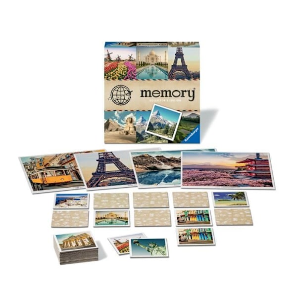 Collectors' Memory® memoryspel - Resor - Ravensburger - Observation och memorering - Från 8 år kastanj