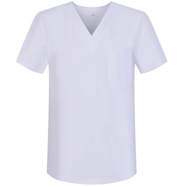 Misemiya - MZ-8178 - Unisex Uniform Set Blus - Medicinsk uniform med topp och byxor - Ref.6801-6802 Vit jag
