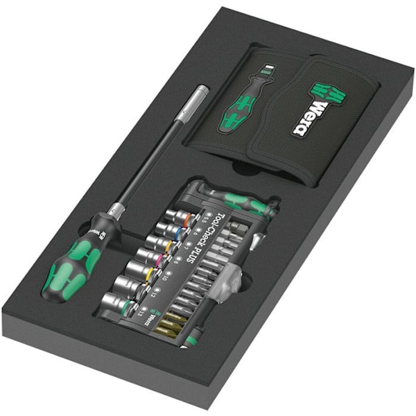 Verktygskit - WERA - 9750 - 57 delar - Tool-Check PLUS - Kraftform Kompakt