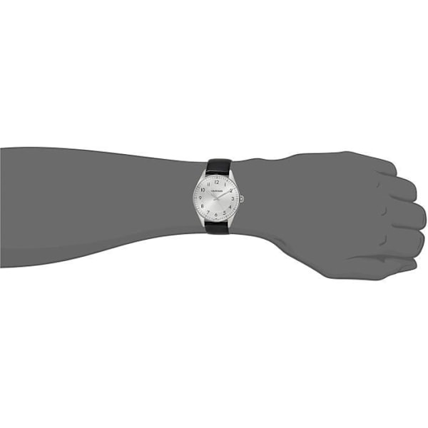 Klocka - Calvin Klein - Bright KBH211C6 - Kvarts - Läder - Chic Silver, Svart