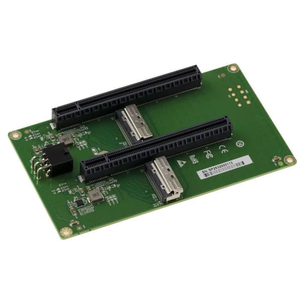 Adapter Riser - KALEA-INFORMATIQUE - MCIO 8i → PCIe Gen5 - 2x PCIe x16 (x8) - PCB med låg förlust - GPU-ström 12V