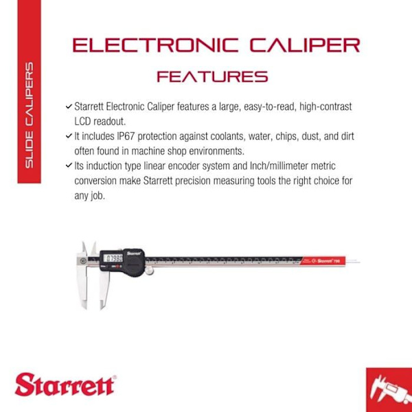 Metrologisk spårning (mikrometer - bromsok) Starrett - 798A-12/300