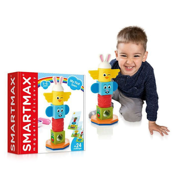 Bygglåda - Smartmax - Min första totem - 8 stycken - Magnetisk - Blandad