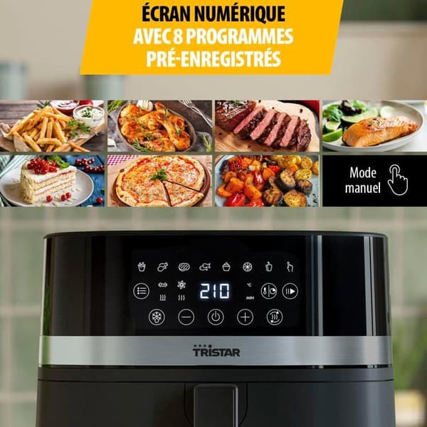 Luftfritös - Tristar - FR-9418 - Kapacitet 8 L - 2000 W - LED-touchskärm