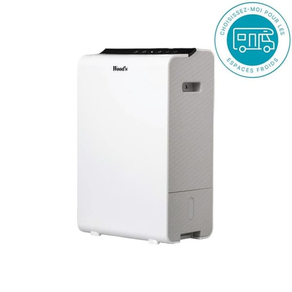 Avfuktare - WOOD'S - WDD90 - 8 L/dag - 60 m² - 650 W Vit