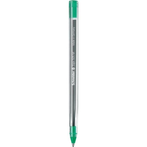 Kulspet - SCHNEIDER - Tops 505 - Medium spets - Grön färg - Transparent kropp Grön