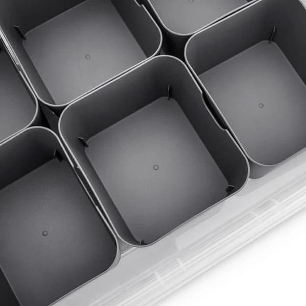 Förvaringslåda - Plast Team - Pro Box 2785 - 8L - 6 Refills 6066 - Transparent och Grå Transparent och grå
